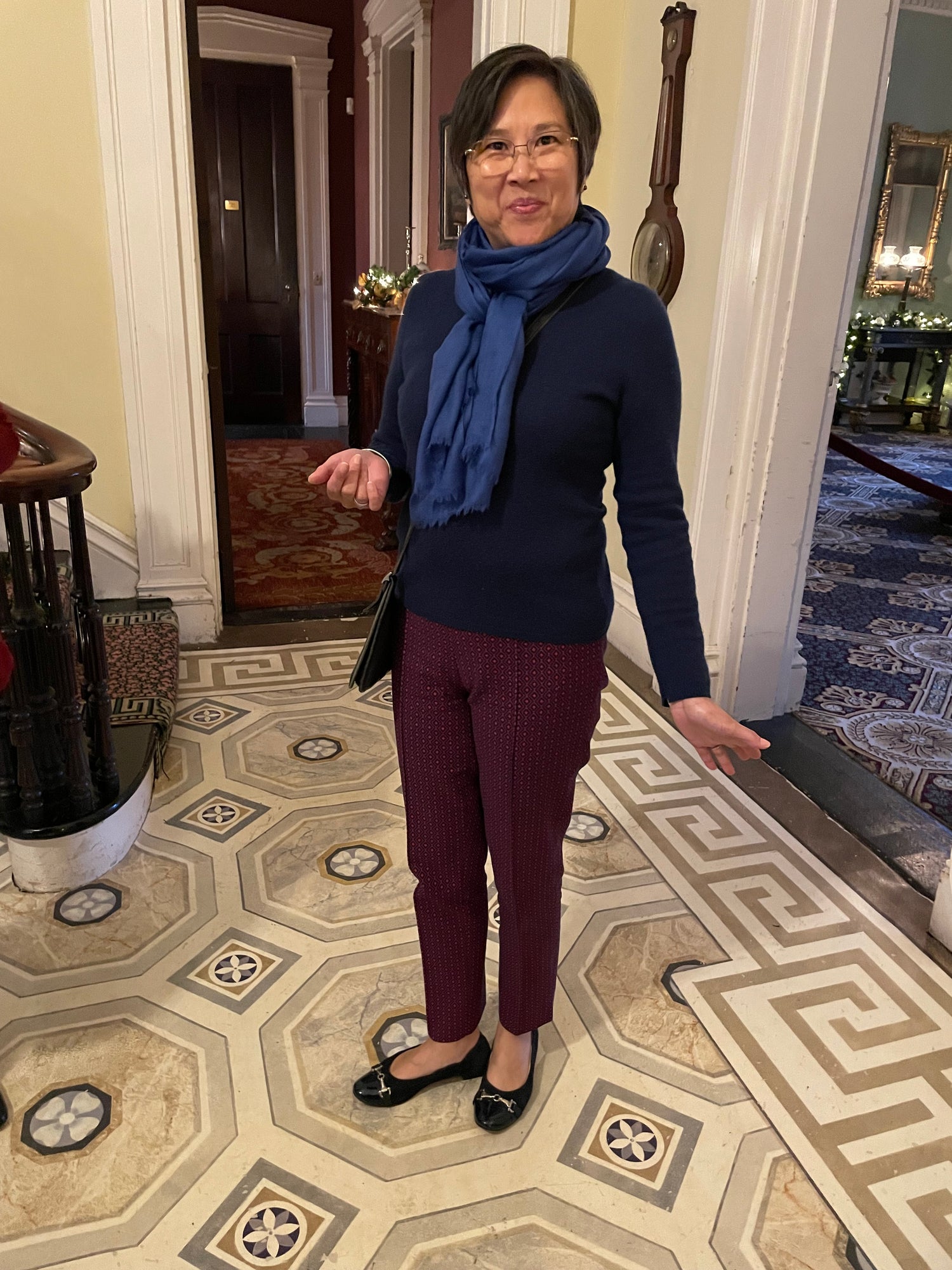 PErson Wearing Black Ballet type Shoes