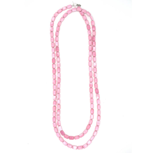 7 way 60" Necklace, Trilogy, in Perfect Pink